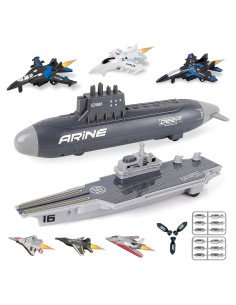 Conjunto de Juguetes de Portaaviones y Submarino WASK