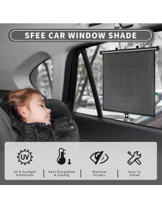 Cortinas de Ventana para Automóvil Sfee - Paquete de 2, UV y Calor 2
