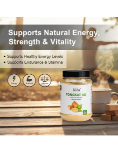 Polvo de Raíz de Tongkat Ali Bixa Botanical 0.45 kg Vegano 2