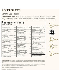 Multivitamina Solgar VM-75 90 Tabletas Veganas Sin Gluten 2