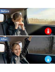 Sombrillas para Ventanas de Auto AUGOLA - Paquete de 2, Grande 2