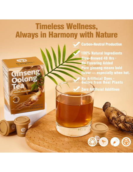 Té de Ginseng Orgánico SAIPIN - 10 Sobres Instantáneos 100% Puro