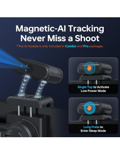 Estabilizador ZHIYUN Smooth 5S AI Combo 3 Ejes con Luz y Trípode