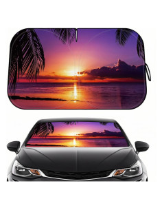 Protector Solar Parabrisas Coche LEVOTIYER 64" x 32" Púrpura