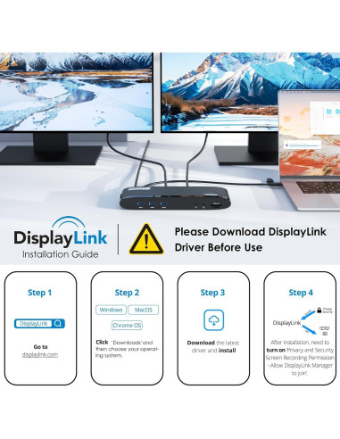 Estación de Acoplamiento WAVLINK 14-en-1 USB-C 5K para Mac y Windows