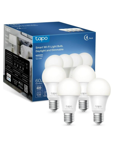 Bombillas Inteligentes Tapo TP-Link L520E 800LM 4000K E27 4-Pack
