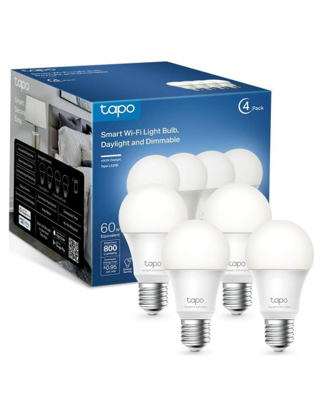 Bombillas Inteligentes Tapo TP-Link L520E 800LM 4000K E27 4-Pack