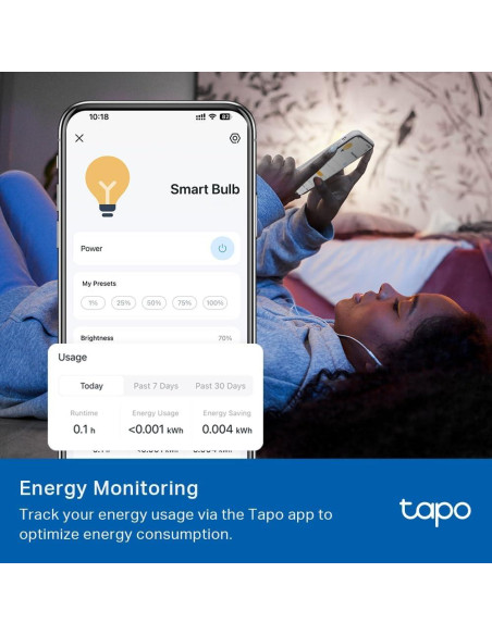 Bombillas Inteligentes Tapo TP-Link L520E 800LM 4000K E27 4-Pack