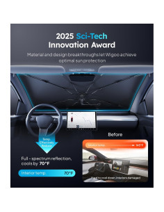 Protector Solar Parabrisas Wigoo US-W-C-AS03 155x86cm Ajuste Universal 2