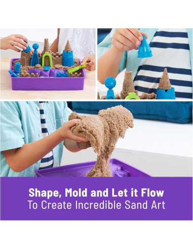 Kinetic Sand Castillo Playa Deluxe 1.13kg con Moldes y Herramientas