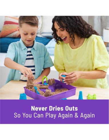 Kinetic Sand Castillo Playa Deluxe 1.13kg con Moldes y Herramientas