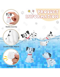 Juguetes de Baño Perros Dálmata 24 Pcs HyDren Flotantes 2
