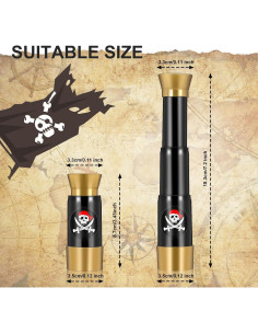 Telescopios Pirata Gejoy 2 Piezas Ajustables de Plástico 2