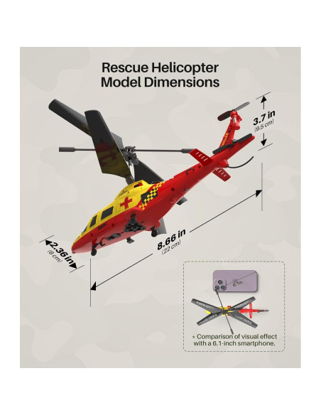 Helicóptero RC SYMA S53H Rescate Simulado 21.96x7.01cm