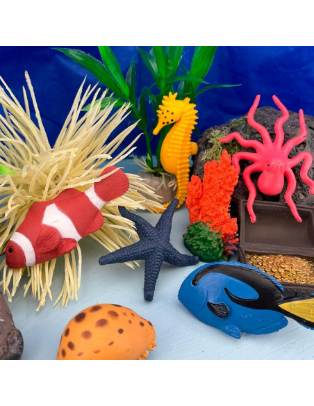 Safari Ltd Tubo de Arrecife de Coral - 12 Figuras Marinas - Juguete Educativo Safari Ltd Tubo de Arrecife de Coral - 12 Figuras Marinas - Juguete Educativo