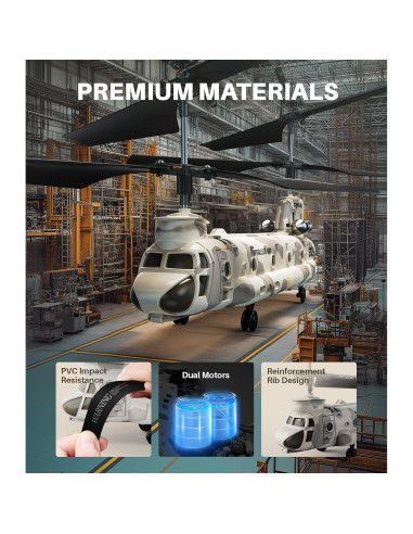 Helicóptero RC Syma S52H Militar con Luz LED y Altitud