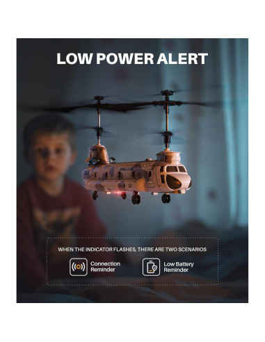 Helicóptero RC Syma S52H Militar con Luz LED y Altitud