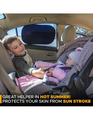 Sombrillas para Ventanas de Auto EcoNour 4 Pzas UV 98%