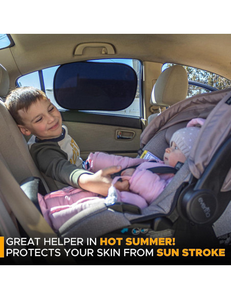 Sombrillas para Ventanas de Auto EcoNour 4 Pzas UV 98%