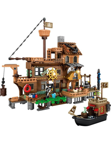 Set Barco Pirata RiceBlock 573 Piezas para Niños 8+