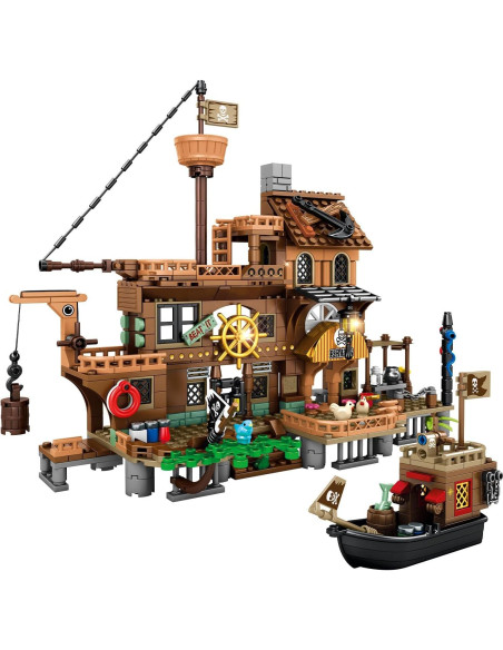 Set Barco Pirata RiceBlock 573 Piezas para Niños 8+