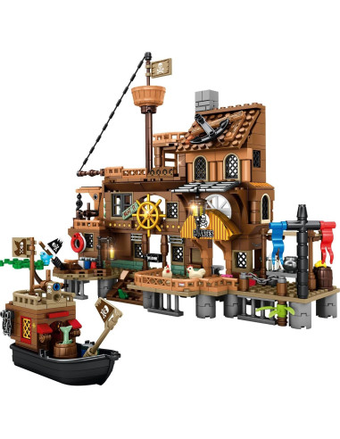 Set Barco Pirata RiceBlock 573 Piezas para Niños 8+