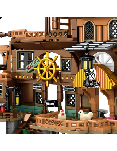 Set Barco Pirata RiceBlock 573 Piezas para Niños 8+