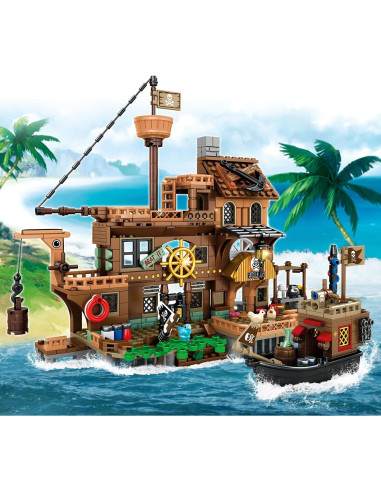 Set Barco Pirata RiceBlock 573 Piezas para Niños 8+