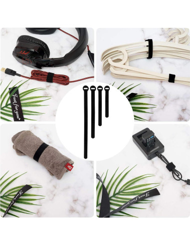 150 Bridas Reutilizables HAVE ME TD 4-10 pulgadas Negro