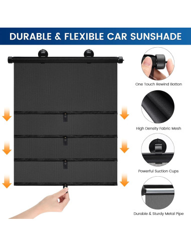 Sombrillas Retráctiles para Ventanas de Auto Avisky - 2 Paquete