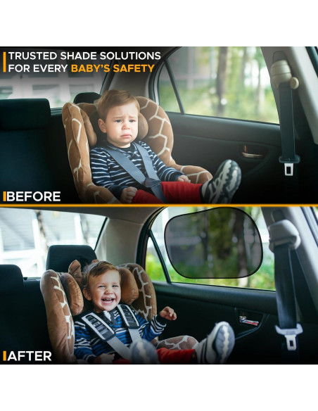 Sombrillas para Ventanas de Auto EcoNour 4 Pzas UV 98%