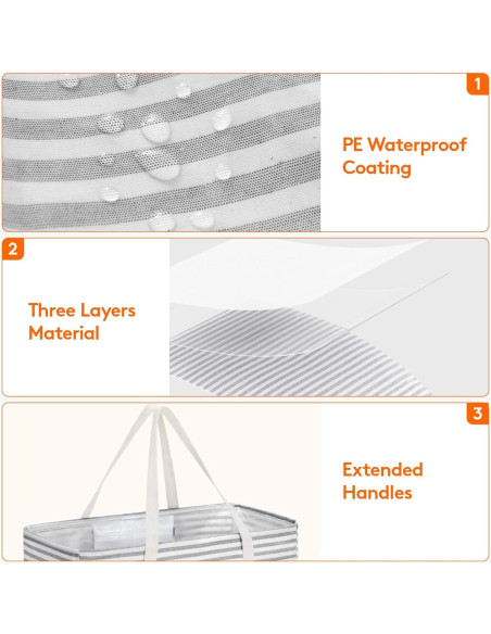 Bolsa Tote Extra Grande Lifewit Gris 46L Plegable Impermeable