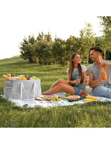 Bolsa Tote Extra Grande Lifewit Gris 46L Plegable Impermeable