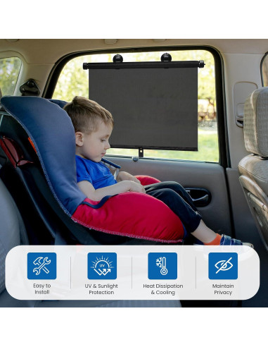 Sombrillas Retráctiles para Ventanas de Auto Avisky - 2 Paquete