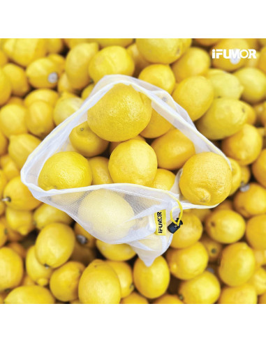15 Bolsas de Malla Reutilizables iFUMOR Ecológicas Lavables