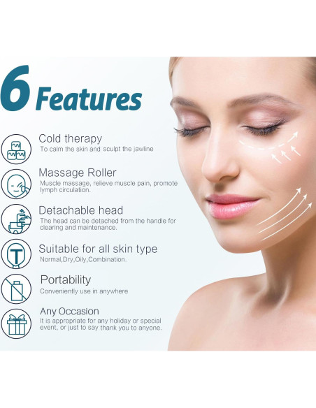 Rodillo de Hielo ESARORA para Cara y Ojos - Alivio Hinchazón
