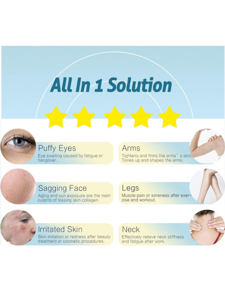 Rodillo de Hielo ESARORA para Cara y Ojos - Alivio Hinchazón