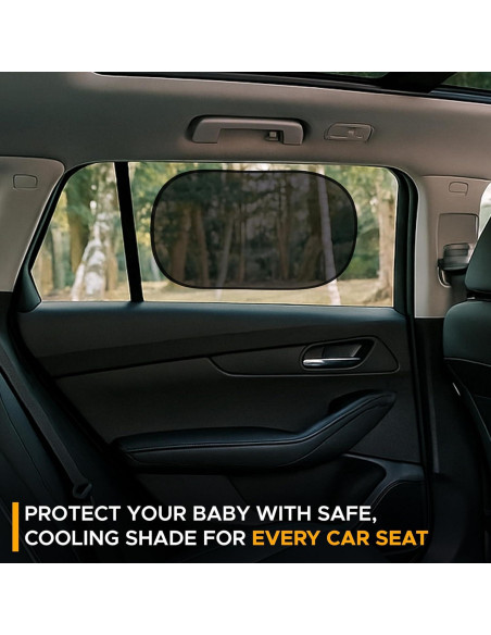 Sombrillas para Ventanas de Auto EcoNour 4 Pzas UV 98%