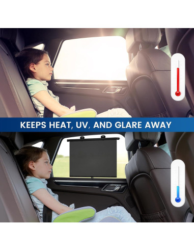 Sombrillas Retráctiles para Ventanas de Auto Avisky - 2 Paquete