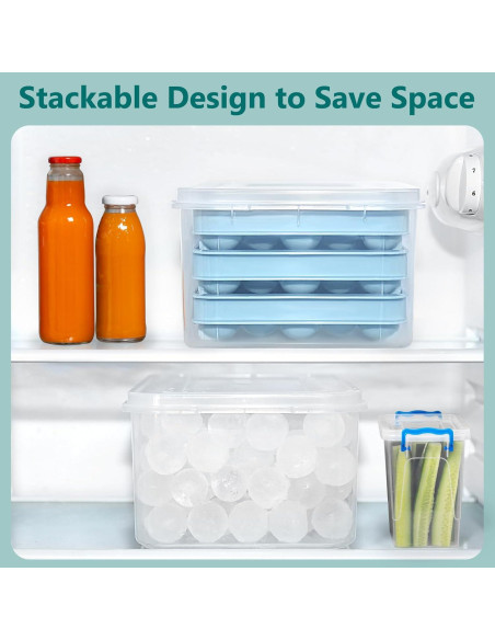 Bandejas de Hielo Optish 3 Piezas Redondas 99 Cubos