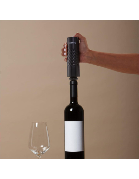 Bomba de Vino Recargable Ivation con 4 Tapones y Cargador USB