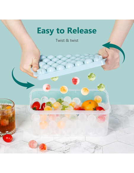 Bandejas de Hielo Optish 3 Piezas Redondas 99 Cubos