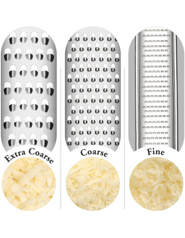 Juego de Ralladores Cambom de Acero Inoxidable 3 Piezas Negro