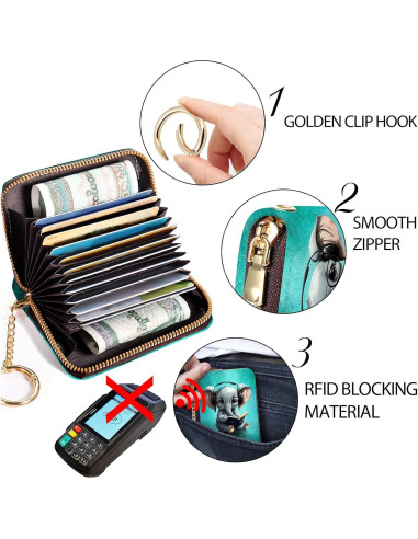 Billetera Portatarjetas RFID Yonlevres Elefante Lindo