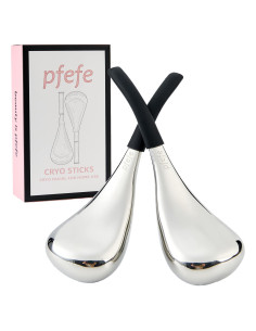 Palos de Hielo Facial Acero Inoxidable 2 Piezas Spa