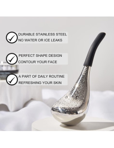 Palos de Hielo Facial Acero Inoxidable 2 Piezas Spa 2