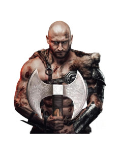 Hacha de Doble Cabeza Viking Store - Acero Inoxidable 73.66 cm