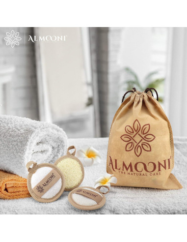 Esponja Exfoliante Facial Natural Almooni - Lufa Egipcia 6 Unidades