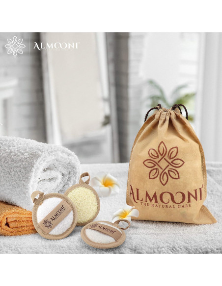 Esponja Exfoliante Facial Natural Almooni - Lufa Egipcia 6 Unidades Esponja Exfoliante Facial Natural Almooni - Lufa Egipcia 6 Unidades