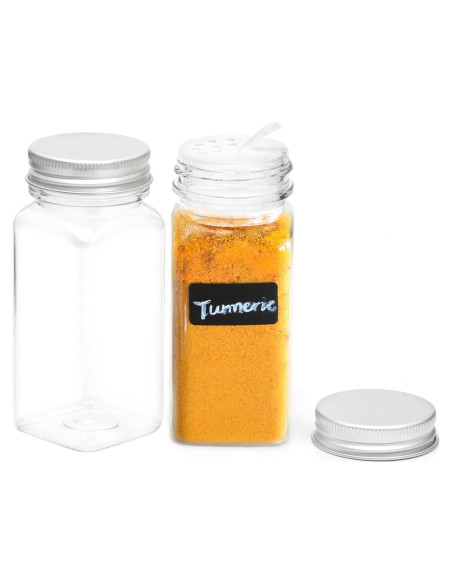 Tarros de Especias de Plástico Youngever 12 Paquete 118ml